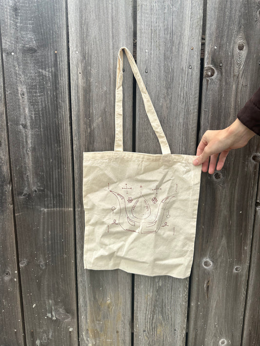 cage world-less tote bag